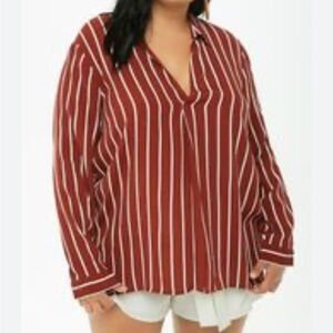Forever 21 top Size M striped shirt
